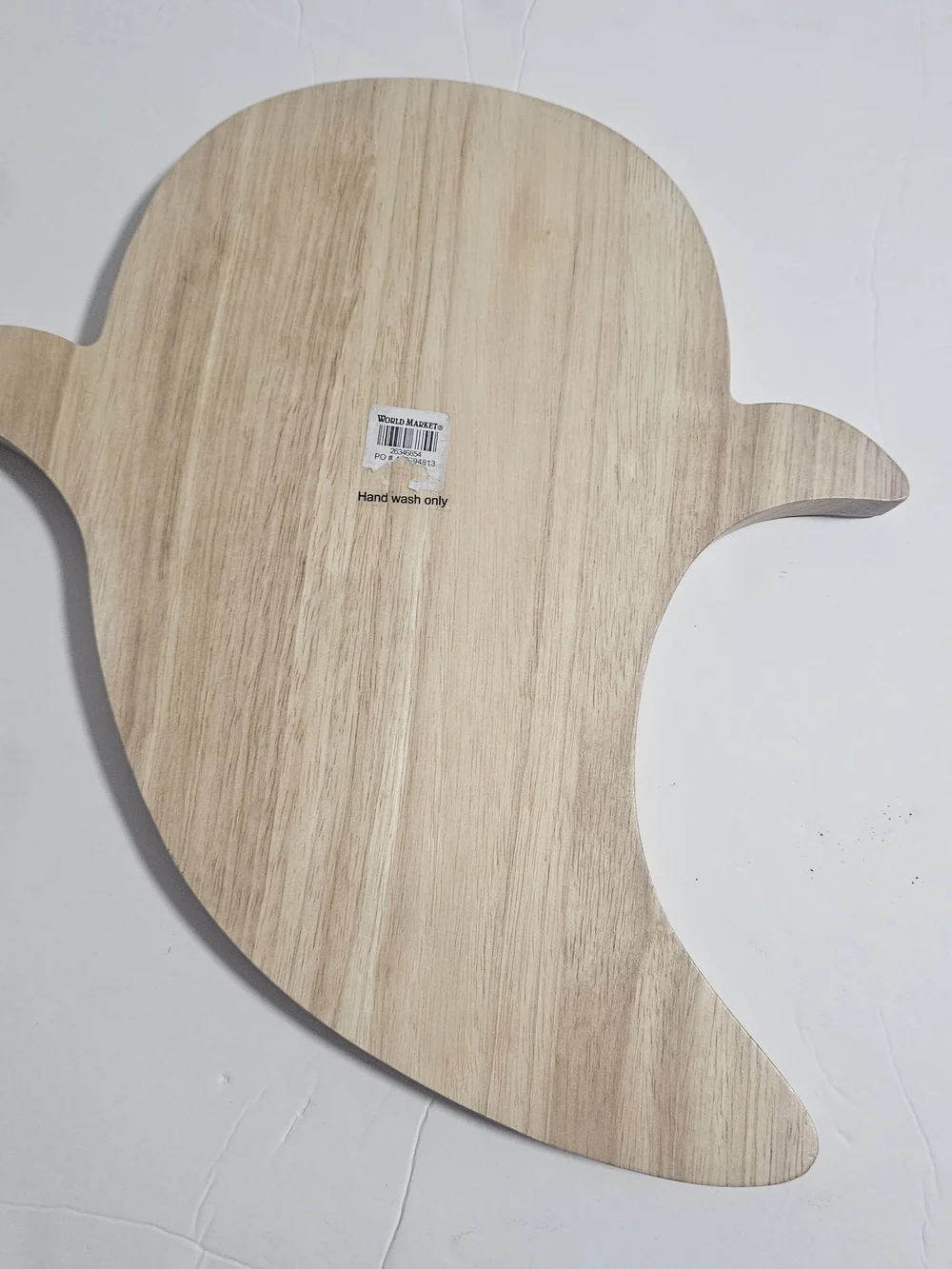 Wood Ghost Serving Tray with Black Face Detail